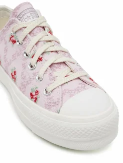 Scarpe da ginnastica Chuck Taylor All Star Lift Platform Rose Cross Stitch A13660C Rosa