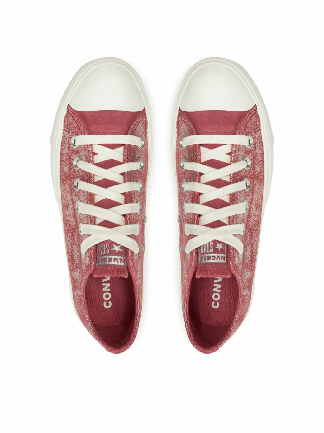 Scarpe da ginnastica Chuck Taylor All Star Lift Platform Suede Shimmer A11634C Rosa