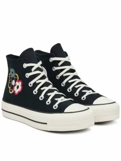 Scarpe da ginnastica Chuck Taylor All Star Lift Platform Floral Patchwork A15534C Nero