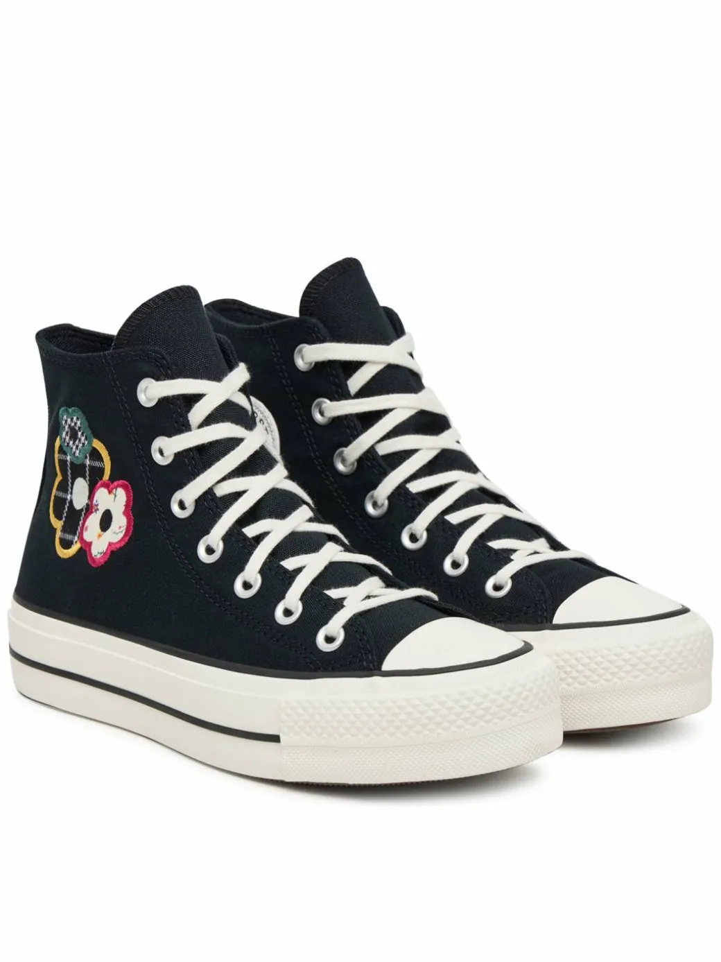 Scarpe da ginnastica Chuck Taylor All Star Lift Platform Floral Patchwork A15534C Nero
