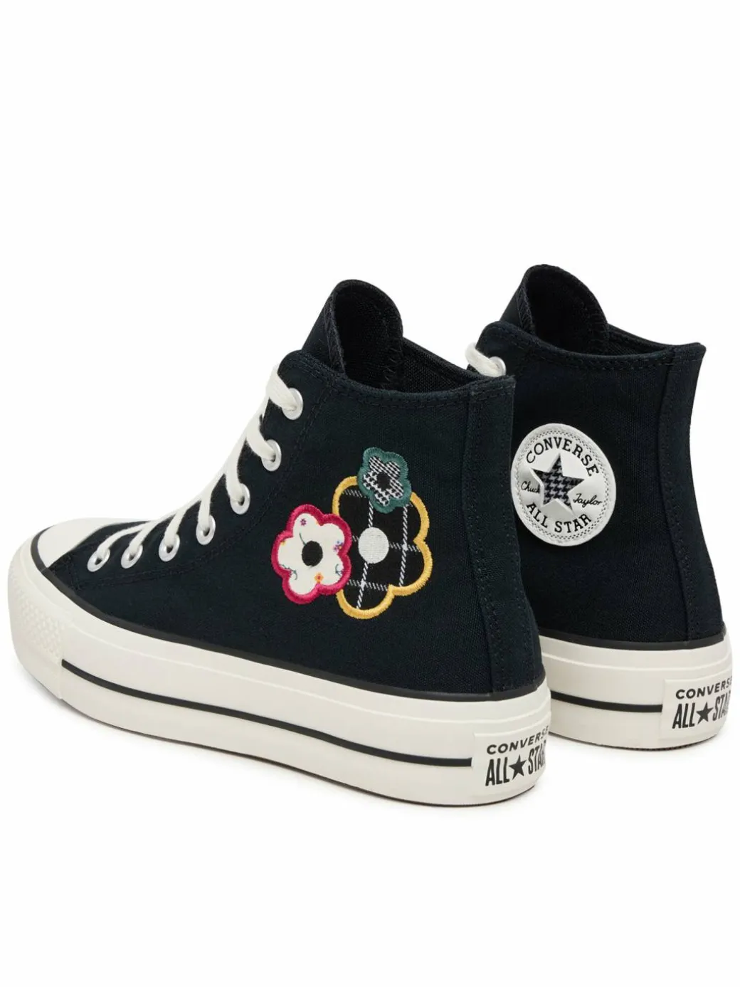 Scarpe da ginnastica Chuck Taylor All Star Lift Platform Floral Patchwork A15534C Nero