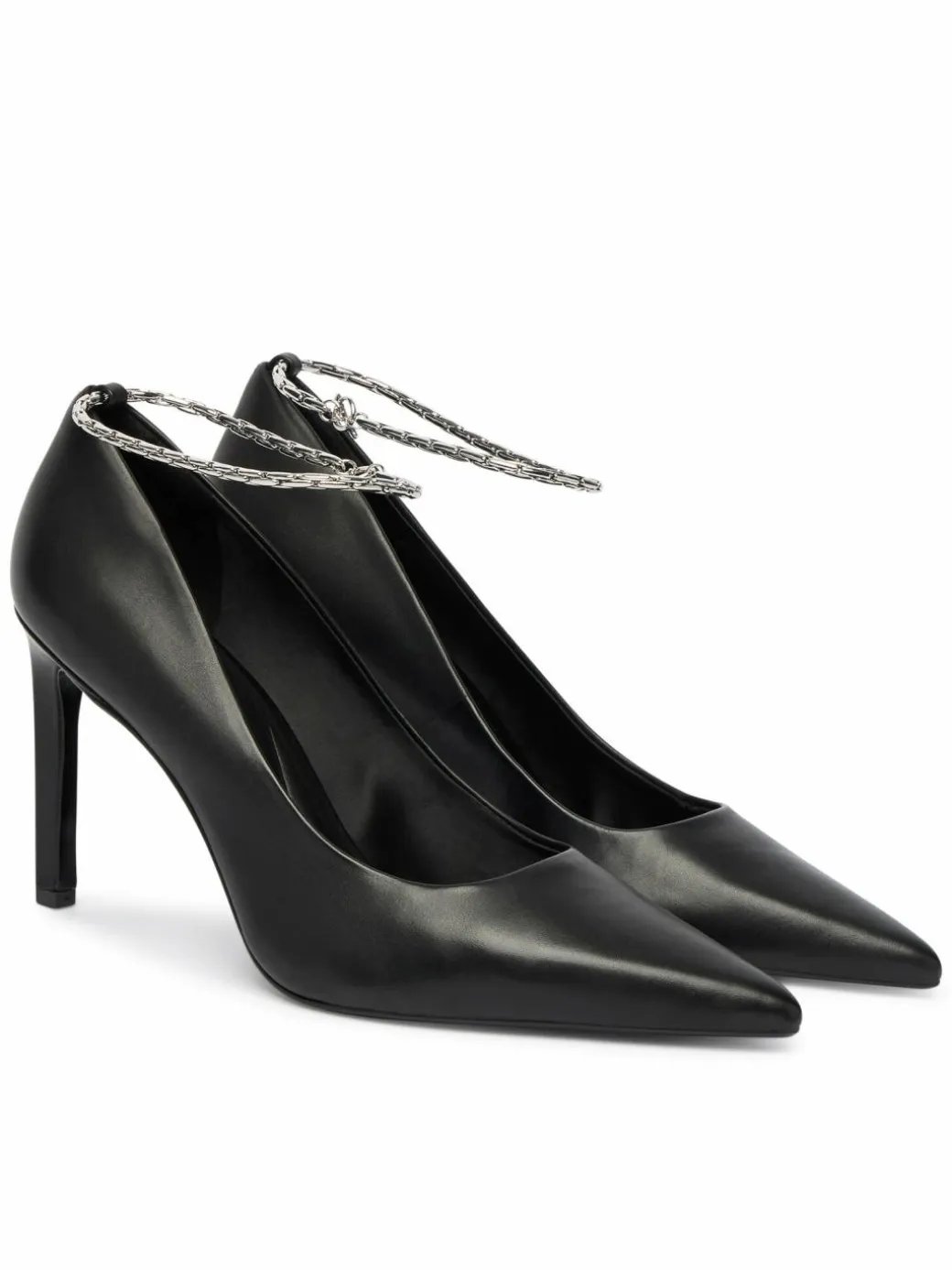 Scarpe stiletto Ess Stiletto Hdw Chain Lth 90 HW0HW02718 Nero