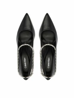 Scarpe stiletto Ess Stiletto Hdw Chain Lth 90 HW0HW02718 Nero