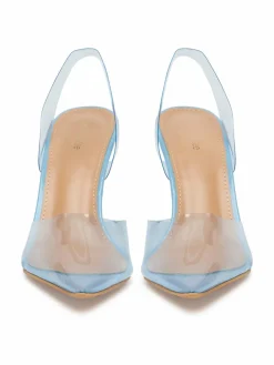 Scarpe stiletto ZALHT-02 BLUE PU Trasparente