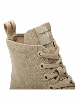 Scarponcini Chunky Combat Laceup Boot Co YW0YW01239 Beige