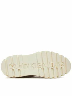 Scarponcini Chunky Laceup Lth Mg Sat YW0YW01285 Beige