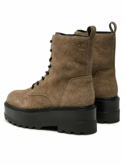 Scarponcini Flatform Zip Laceup Mg S YW0YW01554 Marrone