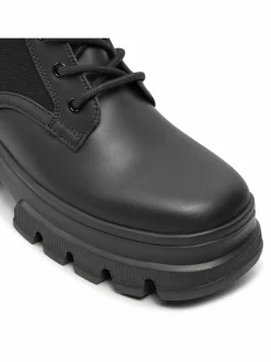 Scarponcini Tjw Chunky Lace Up Boot Mix Mat EN0EN02554 Nero