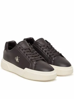 Sneakers Chunky Cupsole Laceup Lth YW0YW01947 Marrone scuro