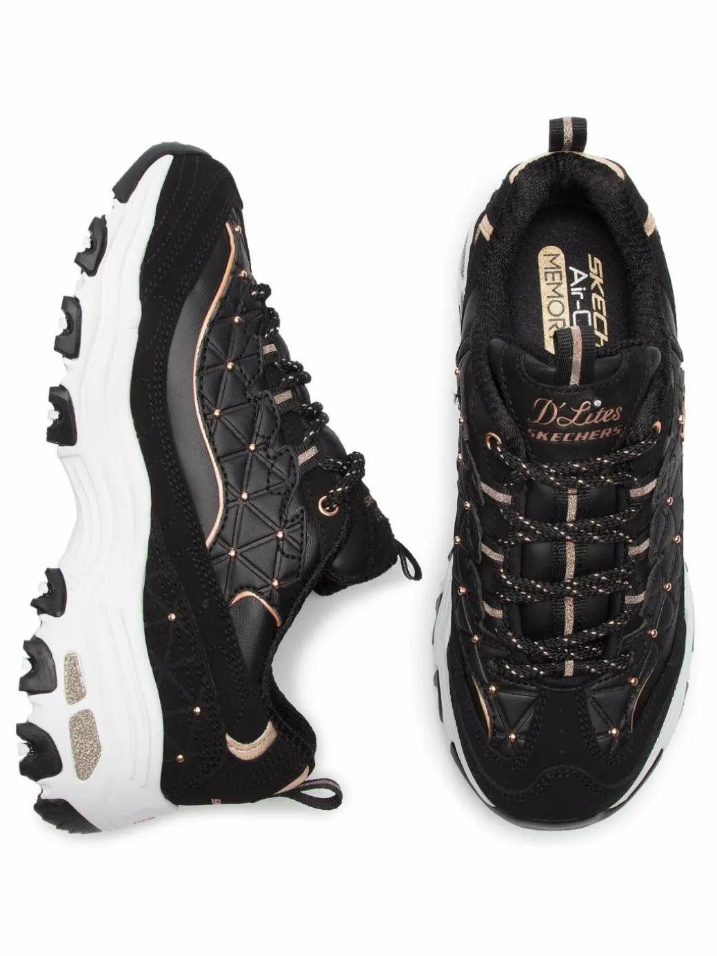 Sneakers D'lites Glamour Feels 13087/BKRG Nero