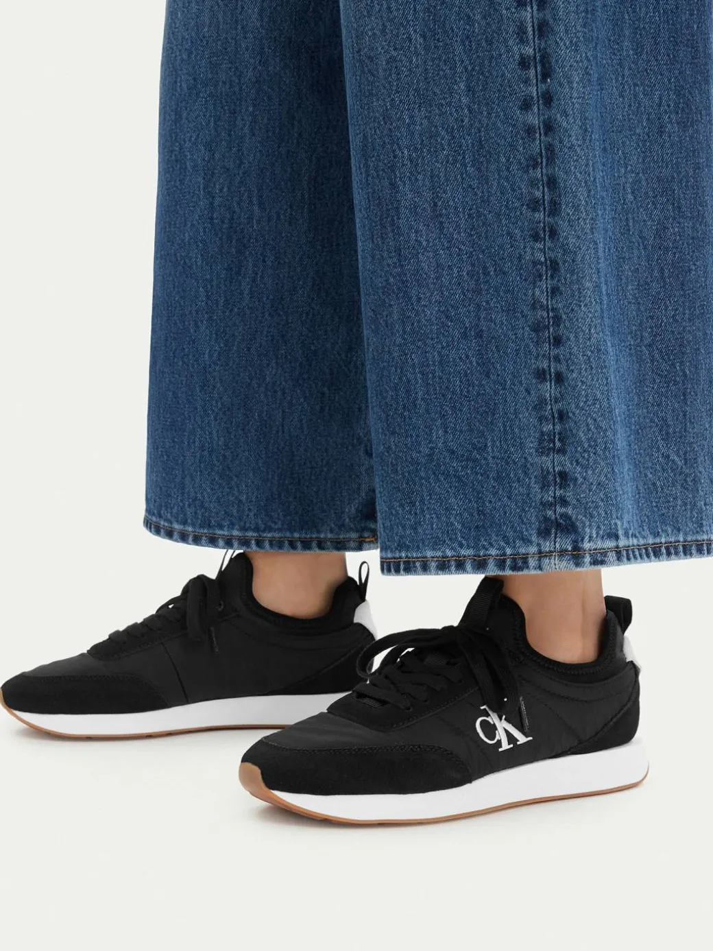 Sneakers Retro Runner Lace Up Sock YW0YW02060 Nero