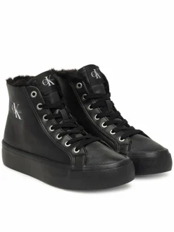 Sneakers Vulc Flatf Mid Laceup Lth Fur HW0HW03234 Nero